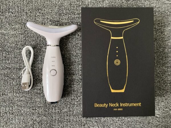 🌟 Masajeador Facial y de Cuello 3 en 1 con Luz LED – Rejuvenecimiento Total en Casa