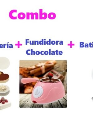 🍰 Combo Repostero 3 en 1: Molde + Fundidora de Chocolate + Espumador Eléctrico